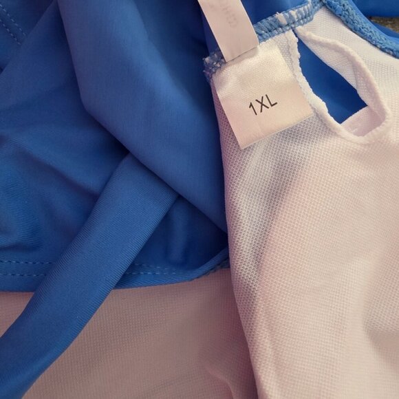 Chicsoul Blue Tankini Bathing Suit Top Never Worn. Size 1XL - Picture 5 of 8